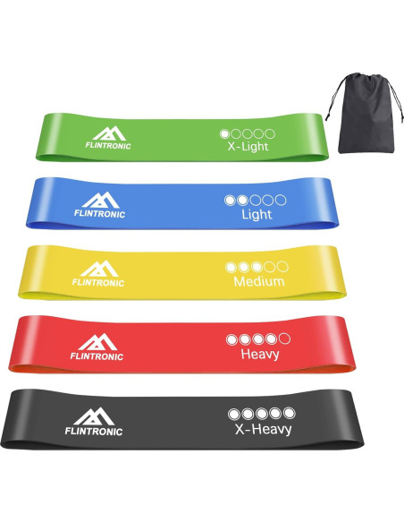 Conjunto de Bandas de Resistencia Flintonic 5 Niveles para Fitness