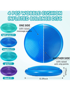 Cojines Inestables Sotiff 4 Pcs para Niños y Adultos 34cm 2