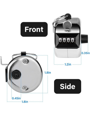 Contador de Clicker SDARMING de 4 Dígitos de Metal