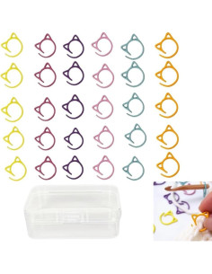 Marcadores de Puntos de Tejer Hilsayum - 30 Piezas Metal Mini 2