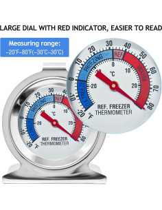 Paquete de 12 termómetros de refrigerador ATZNZIK -30 a 30 C 2