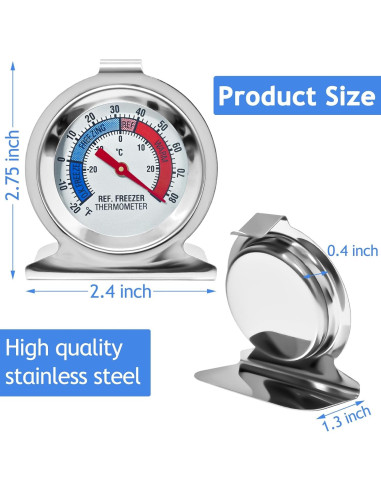 Paquete de 12 termómetros de refrigerador ATZNZIK -30 a 30 C