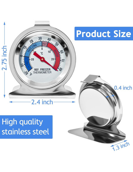 Paquete de 12 termómetros de refrigerador ATZNZIK -30 a 30 C
