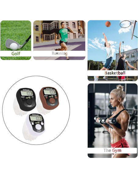 Contador de Dedo Digital TESEAS 5 Piezas LED 99999