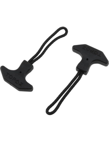 Tiradores de Cremallera T AYLIFU 6PCS TPU Negro Resistente