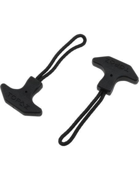 Tiradores de Cremallera T AYLIFU 6PCS TPU Negro Resistente