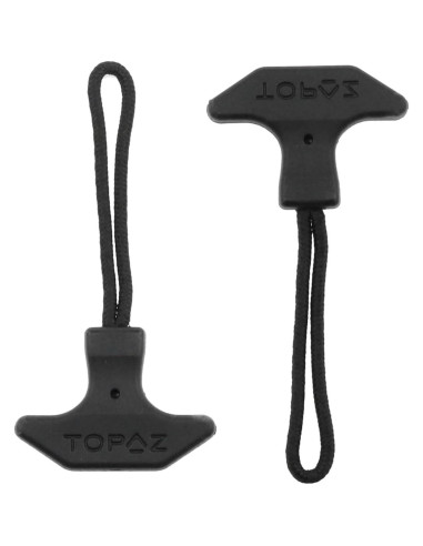 Tiradores de Cremallera T AYLIFU 6PCS TPU Negro Resistente