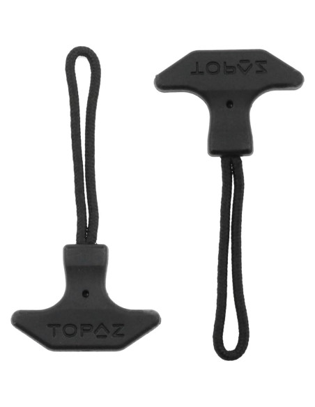 Tiradores de Cremallera T AYLIFU 6PCS TPU Negro Resistente