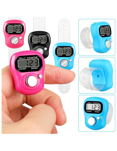 Contador de Dedo Electrónico ALDMIO - 15 Unidades, Pantalla Digital