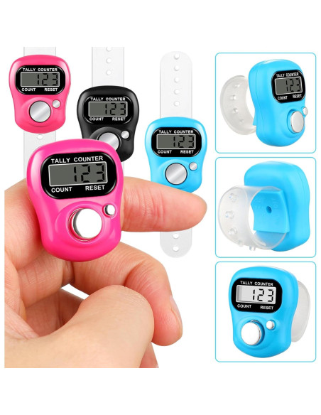 Contador de Dedo Electrónico ALDMIO - 15 Unidades, Pantalla Digital