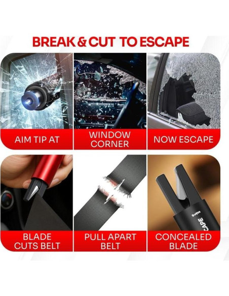 Herramienta Rompe Ventanas y Cortador de Cinturones Mart Cobra