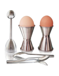 Set de Tazas para Huevos NobleEgg Acero Inoxidable 2 Pzas