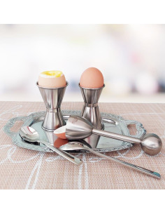 Set de Tazas para Huevos NobleEgg Acero Inoxidable 2 Pzas 2