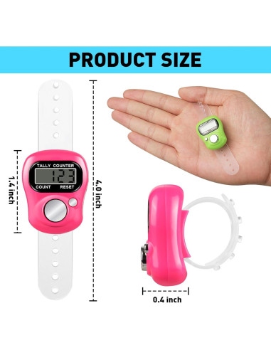 Contador de Dedo Electrónico ALDMIO - 15 Unidades, Pantalla Digital