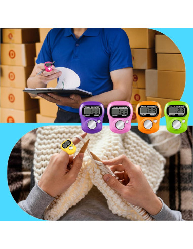 Contador de Dedo Electrónico ALDMIO - 15 Unidades, Pantalla Digital