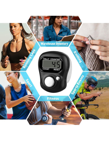 Contador de Dedo Electrónico ALDMIO - 15 Unidades, Pantalla Digital