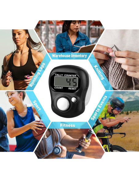 Contador de Dedo Electrónico ALDMIO - 15 Unidades, Pantalla Digital