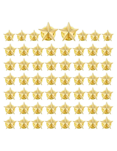 60 Pines de Estrella 3D Kenning para Mochilas y Ropa