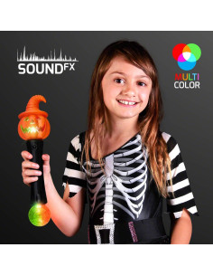 Varita LED Calabaza Halloween con Sonido y Luces 31.75 cm 2