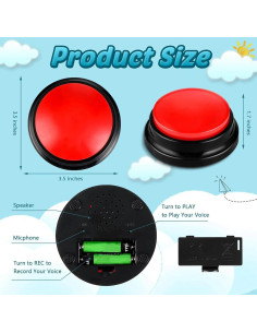 Zumbadores Grabables Jerify 12 Paquetes para Juegos y Aprendizaje 2