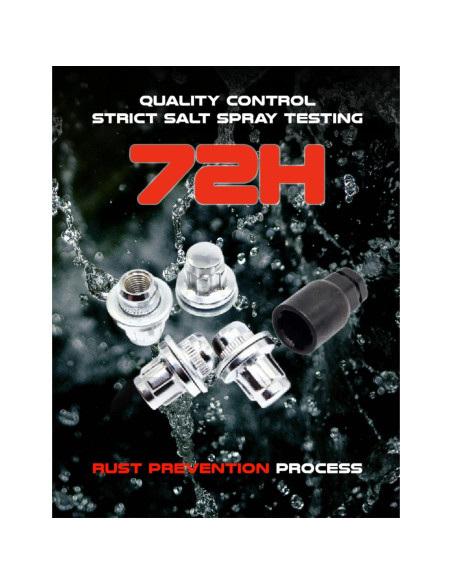 Juego de 4 Tuercas de Rueda Cromadas Veritek 12x1.25mm para Nissan