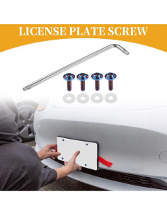 Tornillos Antirrobo para Placas de Licencia Partuto M6 Azul 2