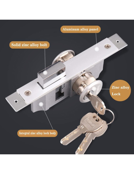 Cerradura de Mortaja WANLIAN para Puertas de Escaparate 160mm