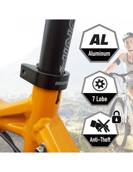 Abrazadera de Poste de Asiento Antirrobo ONIPAX 31.8mm/34.9mm Aluminio