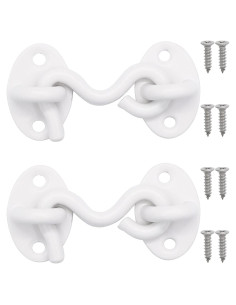 2 Ganchos de Cabina 50 mm QJZXUEZHEN Blanco Acero al Carbono