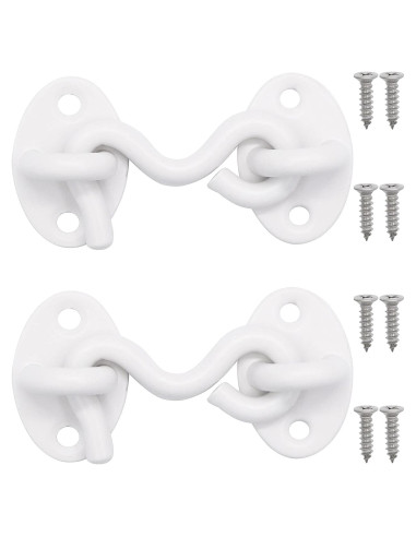 2 Ganchos de Cabina 50 mm QJZXUEZHEN Blanco Acero al Carbono