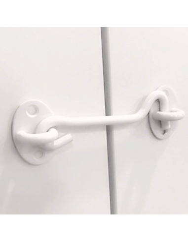 2 Ganchos de Cabina 50 mm QJZXUEZHEN Blanco Acero al Carbono