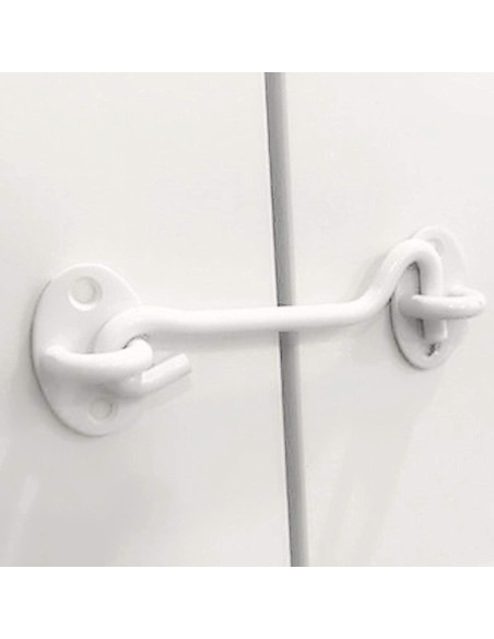 2 Ganchos de Cabina 50 mm QJZXUEZHEN Blanco Acero al Carbono