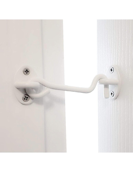 2 Ganchos de Cabina 50 mm QJZXUEZHEN Blanco Acero al Carbono