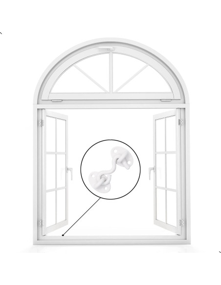 2 Ganchos de Cabina 50 mm QJZXUEZHEN Blanco Acero al Carbono