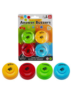 Juego de 4 Timbres de Respuesta Gelabur para Aula y Juegos