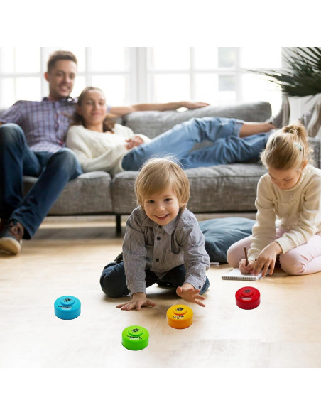 Juego de 4 Timbres de Respuesta Gelabur para Aula y Juegos