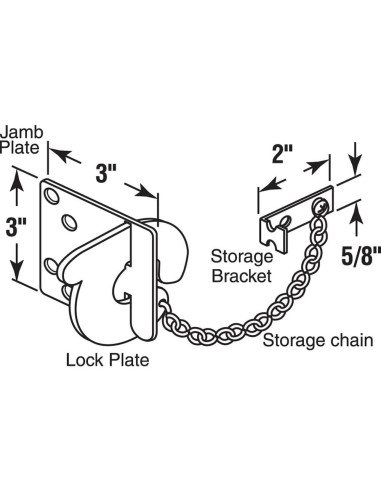 Cerradura de Seguridad Prime-Line MP9493 7.62 cm Acero Blanco