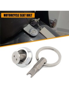 Tornillo de Asiento Antirrobo Daklvng 1/4"-20 Cromo para Harley 1996-2024 2