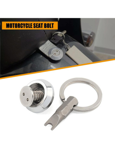 Tornillo de Asiento Antirrobo Daklvng 1/4"-20 Cromo para Harley 1996-2024