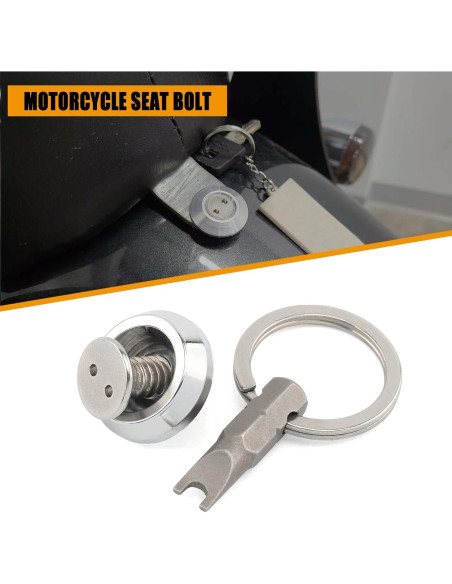 Tornillo de Asiento Antirrobo Daklvng 1/4"-20 Cromo para Harley 1996-2024