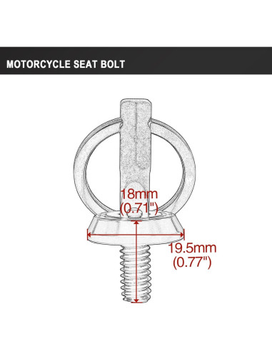 Tornillo de Asiento Antirrobo Daklvng 1/4"-20 Cromo para Harley 1996-2024
