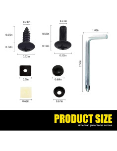 Kit de Tornillos de Montaje Antirrobo 8 PCS Acero Inoxidable Negro 2