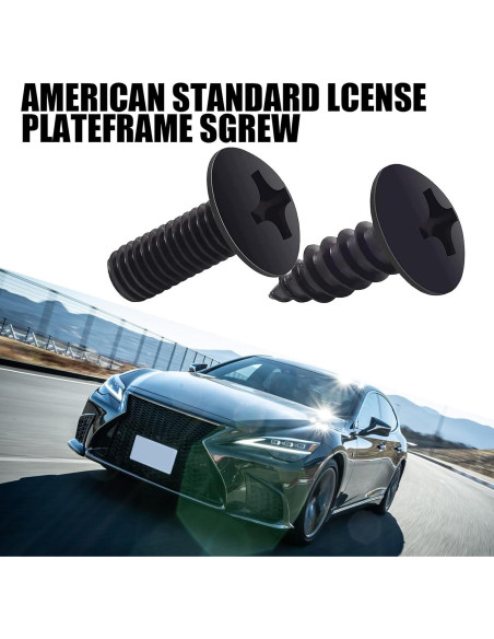 Kit de Tornillos de Montaje Antirrobo 8 PCS Acero Inoxidable Negro