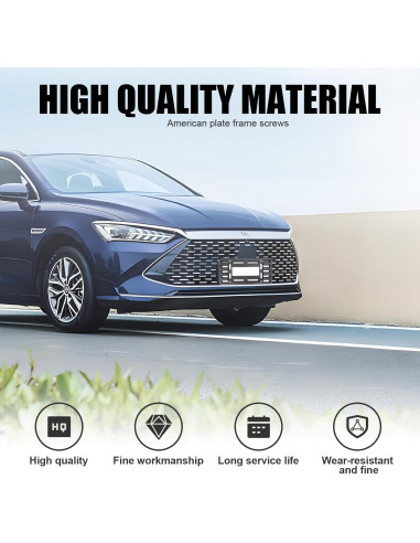 Kit de Tornillos de Montaje Antirrobo 8 PCS Acero Inoxidable Negro