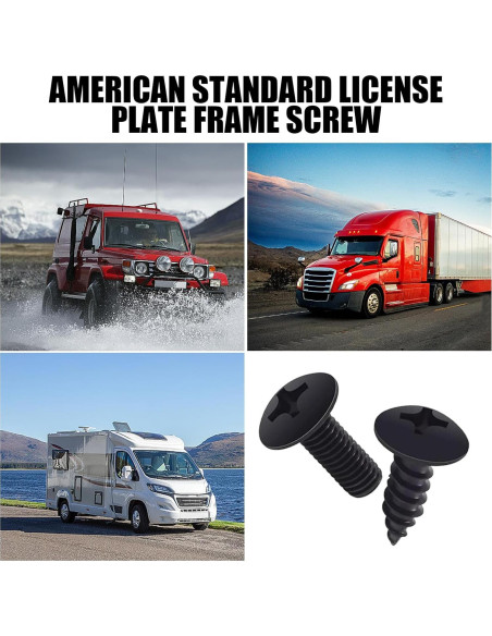 Kit de Tornillos de Montaje Antirrobo 8 PCS Acero Inoxidable Negro