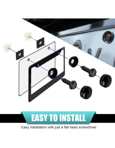 Kit de Tornillos Antirrobo Ferianl para Placas de Matrícula 8 Pzas