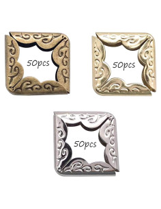 150 Protectores de Esquinas de Metal HanyHere para Libros