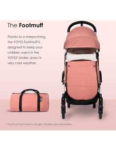 Saco de dormir Babyzen YOYO - Negro, forro sherpa, lavable 2