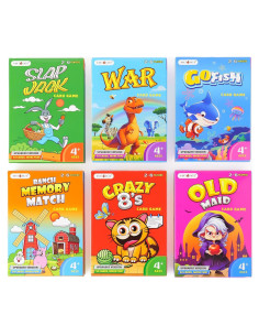 Paquete de Juegos de Cartas para Niños Rokt&razo - 6 Barajas Educativas