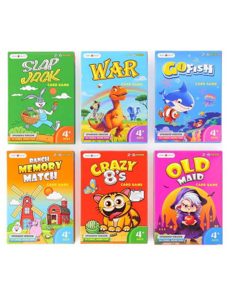 Paquete de Juegos de Cartas para Niños Rokt&razo - 6 Barajas Educativas